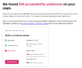 Accessibility issues detected on the homepage.png